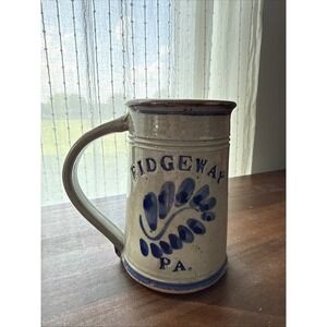 Vintage Harvey Pottery Salt Glazed Ridgeway PA Stoneware Coffee Mug Tea Cup
